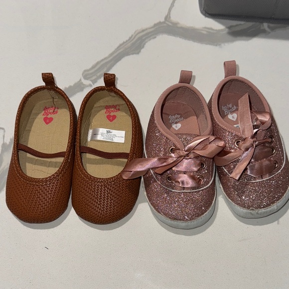 OshKosh B'gosh Other - Two Pair Girls Baby Toddler Osh Kosh Soft Shoes 4